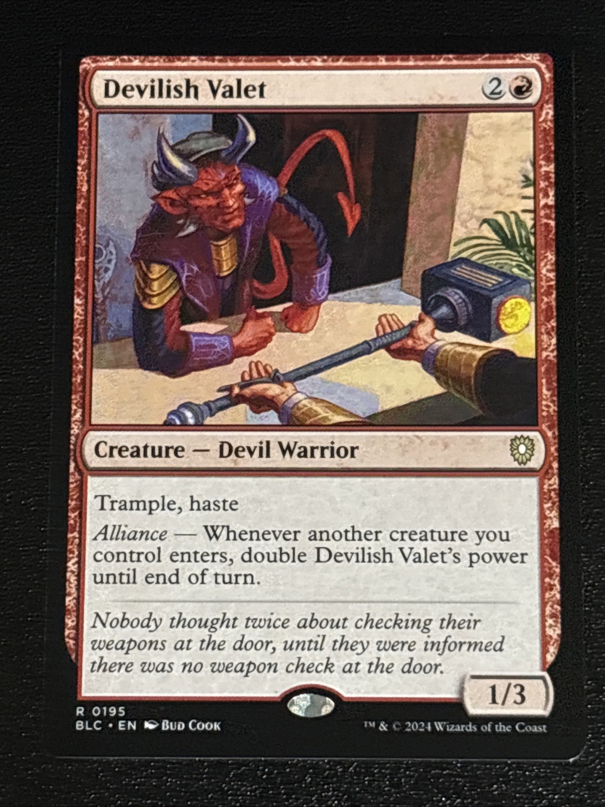 MTG Commander: Bloomburrow Devilish Valet 0195 NM Rare