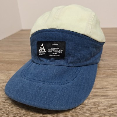 Nike ACG Hat NRG Convertable 5-Panel Ripstop Visor Blue Adjustable