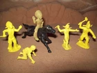 Lot of  five original vintage Marx Fort Dearborn playset 45mm Plains indians