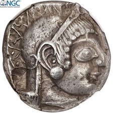 [#1021324] Attika, Tetradrachme, ca. 485-480 v. Chr., Athen, Silber, NGC, Ch ss 4/5-5