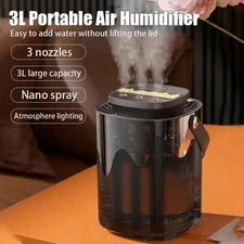 Everlasting Comfort: Cool Mist Humidifier 3L Easy Clean & Quiet, Black