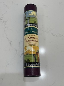 Vintage St. Andrews Scotland Tube Of Six (6) Souvenir Golf Balls United Kingdom