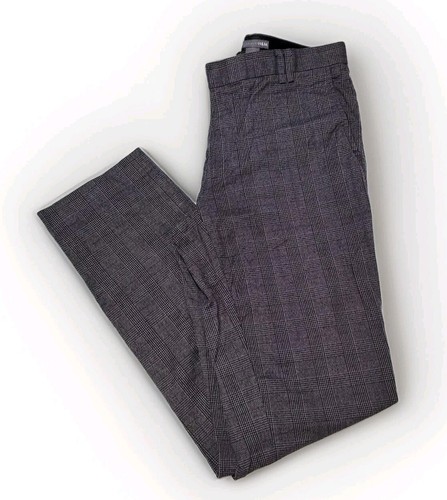 H&M HOSE SCHMALES BEIN GRÖSSE 34 X 32 Herren kariert grau und schwarz