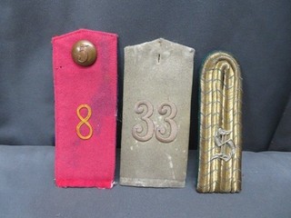 LOT OF 3 ORIGINAL WWI IMPERIAL GERMAN ARMY SHOULDER BOARDS
