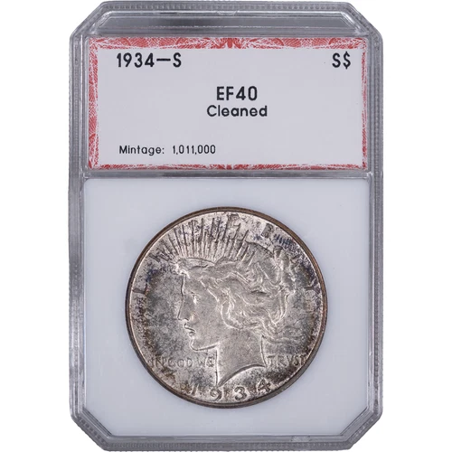 1934-S $1 Peace Silver Dollar ~ XF Details