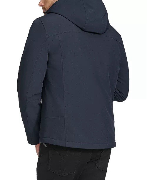 Calvin Klein New Men’s Jacket MEDIUM Sherpa Lined Infinite Soft Shell True NAVY image 6