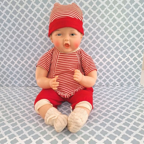 Ideal Bouncing Baby Coos Puppe YTT-19-L-3 Däumelinchen Gesicht Orig Outfit Vintage