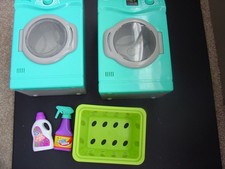 My Life TEAL Washer  Dryer Set EXTRA for 18" Doll Size PRETEND CUTE MAKES NOISE