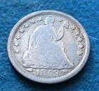 1853 Seated Liberty Half Dime With Arrows - C