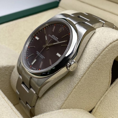 Rolex Oyster Perpetual 114300 Grape Sticks Dial Steel Automatic Watch B&P - Picture 3 of 6