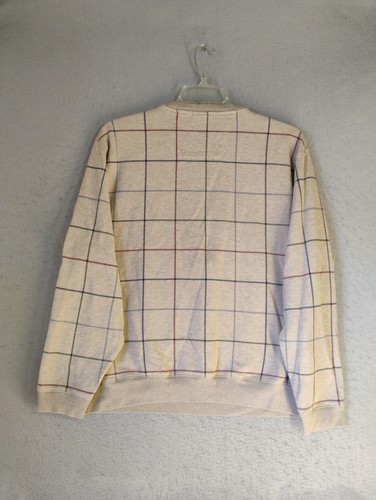 Suéter Nautica Para Hombres Grande Marrón Cuadros Manga Larga Cuello Redondo Logo Tejido Pullover - Imagen 8 de 10