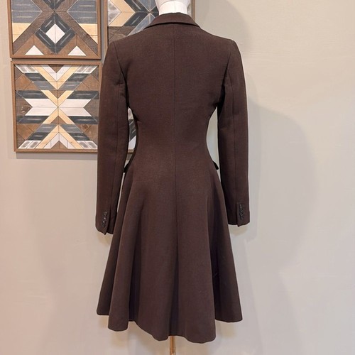 Vintage Ralph Lauren Kollektion ausgestellt Wolle Cashgora Mischung Mantel braun 6 Neu mit Etikett - Bild 6 von 17