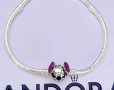 Disney Pandora Stitch Snake Chain Bracelet 593738C011 21CM