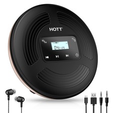 HOTT CD903TF Portable CD Player Bluetooth And FM Transmitter Touch Buttons