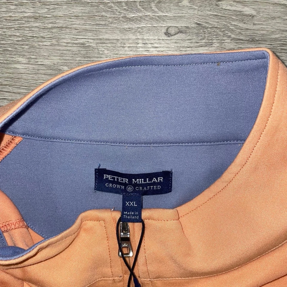 PETER MILLAR Golf 1/4 Zip Sweater Men’s XXL POLY Crown Crafted Pullover NEW NWT - Image 4 of 4