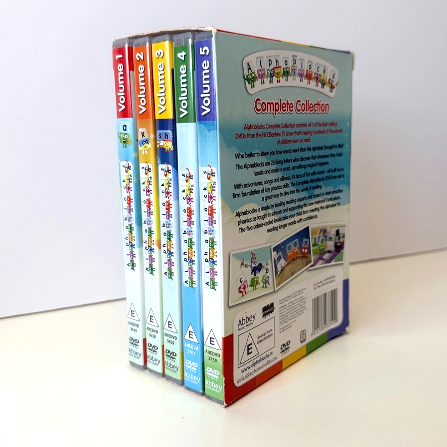 Alphablocks 5 DVD Complete Collection Volumes 1-5 CBeebies TV Show