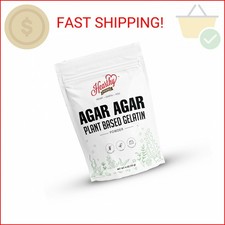 Hearthy Foods Agar Agar Powder 4oz Vegan Gelatin Substitute, Certified Halal,