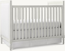 RH Restoration Hardware Marcelle Upholstered Crib French White  Toddler Kit