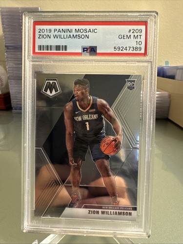 Zion Williamson 2019-20 Panini Mosaic #209 RC PSA 10 GEM MT - Pelicans