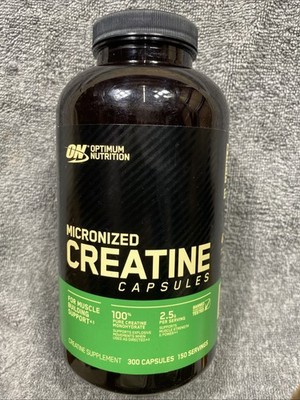 Optimum Nutrition Creatine Monohydrate 2500mg 300 Capsules New EXP 8/27