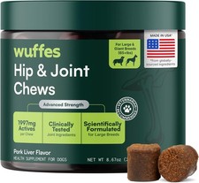 Hip Joint Chews for Large Breed Dogs, 30 ct Hip Joint Supplement for Do...