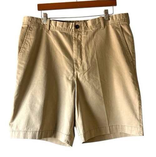 Izod Luxury Sport Shorts Mens 38 Chino Light Brown Tan Khaki Casual Golf NWT