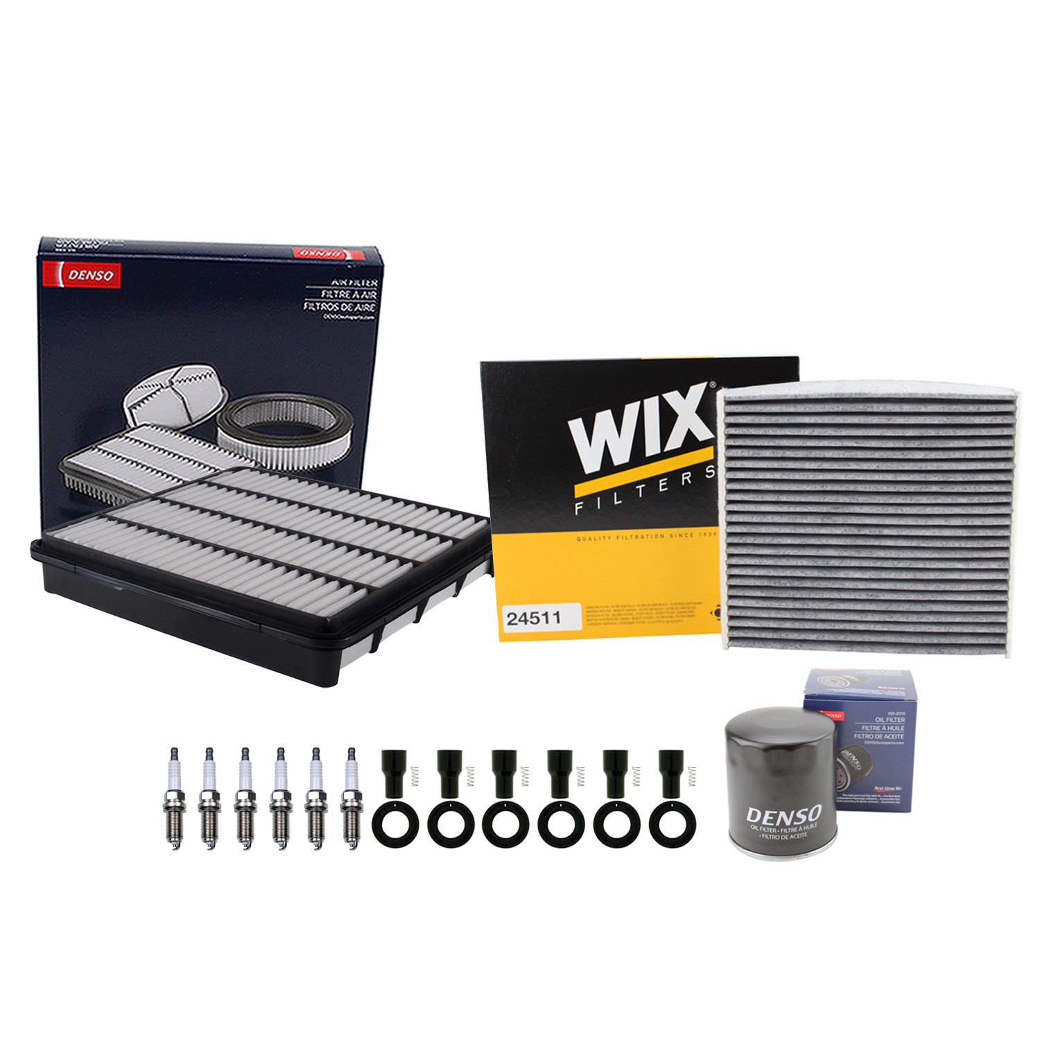 Denso Tune Up Kit NGK 6 Spark Plug  Boots Kit for Tundra V6 1GR-FE W/ Gap 0.044