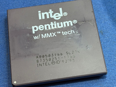 A80503166 SL27K pentium INTEL 166MHZ UOS GOLD W/MMX VINTAGE COLLECTIBLE LAST ONE