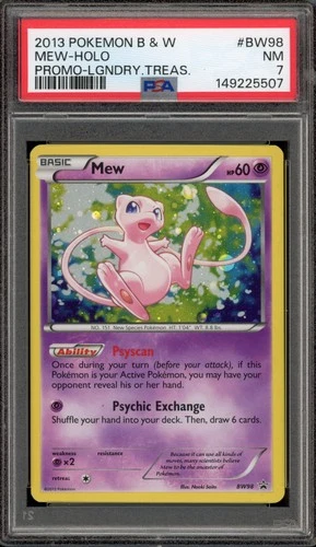 Pokemon Mew Legendary Treasures Black Star Holo Promo BW98 PSA 7