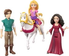 Disney Princess Rapunzel Character Figure Set Flynn Rider, Villain Mother Gothel