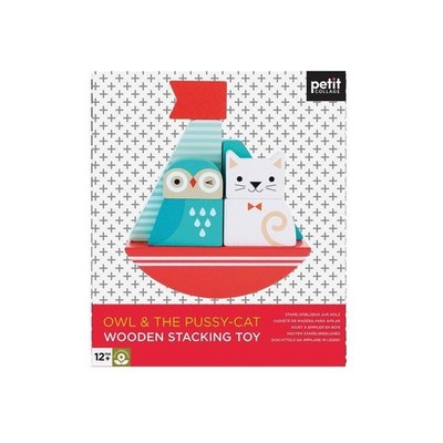 Petit Collage / Owl & the Pussy-Cat Wooden Stacking Toy /  0810073342606