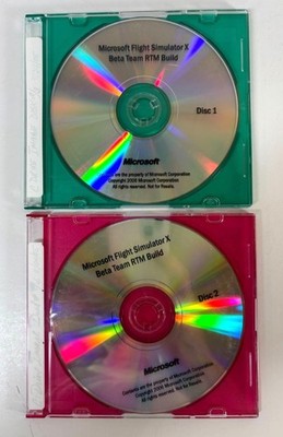 Very Rare Microsoft Flight Simulator X Beta Team RTM Build Disc 1 & 2 2006