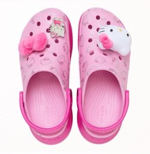 Crocs x Sanrio Bae Clog Hello Kitty W/7 Platform Slip On Clog NEW