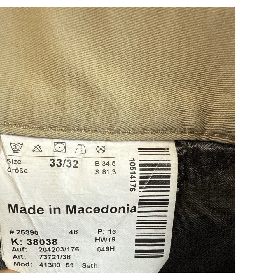 Pantalones Chinos Hiltl Seth 41380 Informales Mezcla de Algodón 5 Bolsillos Hombres 33x32 Usados en Excelente Condición Foto 3 de 4