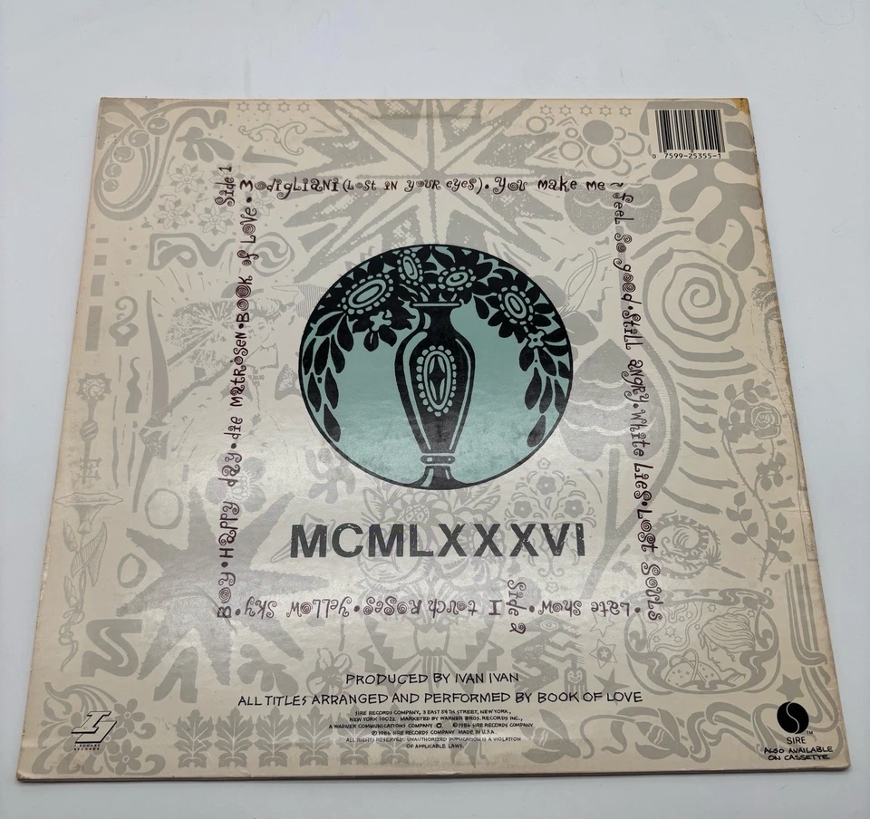 Book Of Love – Book Of Love (self-titled) LP Vinyl 1986 Sire Records VG+ - Image 2 of 4