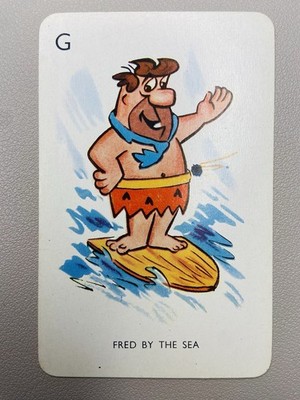 The Flintstones Happy Families Card Game England Circa 1960s Fred Surfing