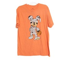 Disney Size L Mickey Mouse Halloween Mummy Graphic Orange T-Shirt