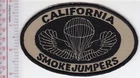 Airborne Firemen California Smokejumpers Black on Khaki NO TARIFF