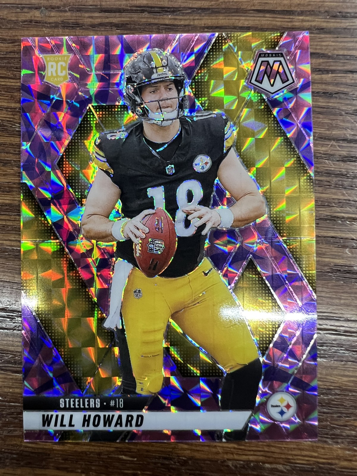 2025 Panini Mosaic #318 Will Howard Mosaic Reactive Purple