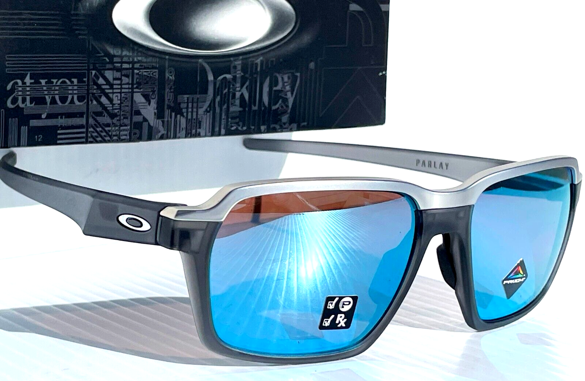 NEW Oakley PARLAY Matte Grey Smoke POLARIZED PRIZM Deep NEW Oakley PARLAY Matte Grey Smoke POLARIZED PRIZM Deep