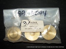 3 NOS BRASS PUMP SEAT SPRINGS P41868 89-5014 FREE SHIPPING
