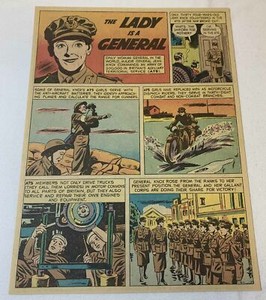 1943 cartoon page ~ British MAJOR GENERAL JEAN KNOX