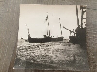 DEP 62 BERCK SUR MER OLD PHOTOGRAPH 13.5cm x 12cm LOW TIDE BILLAUDAZ