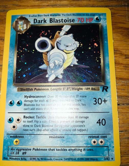 2000 Pokemon Dark Blastoise 3/82 Team Rocket Unlimited Holo Rare