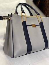 Beautiful Smythson Of Bond Street. Genuine Leather 2 Tone Blue Purse Hand Bag