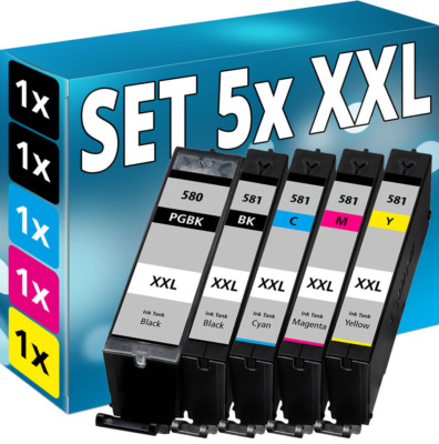 5x XXL DRUCKER PATRONEN für CANON PIXMA TS8150 TS8151 TS8152 TS9150 TS9155 Set