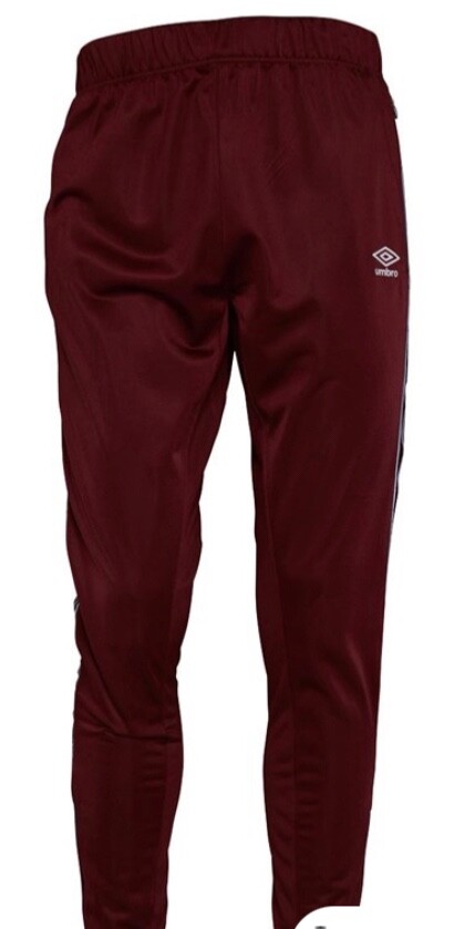 Umbro Mens Active Style Taped Tricot Pants Port/White large