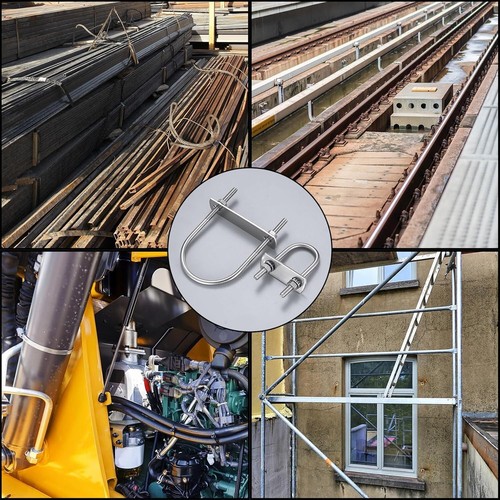 6 Stück Bügelschrauben M6, U Bolzen, Vierkant-Bügel, U-Bügel Mit Mutter Rahmen U - Bild 7 von 7