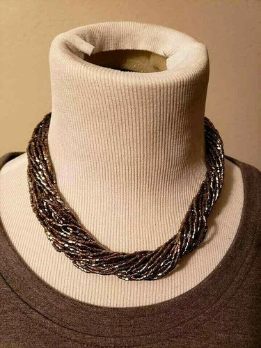Brass Seed bead Necklace 