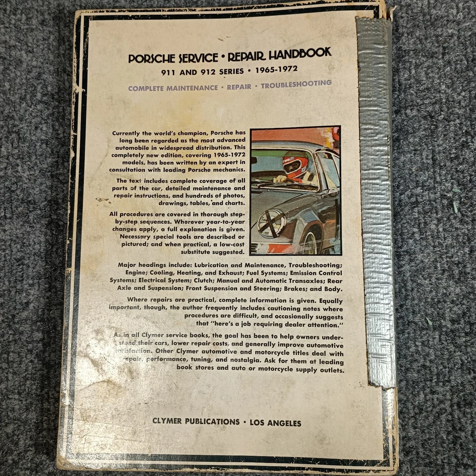 Manual de reparación de servicio Clymer Porsche 911 912 1965-1972 Foto 2 de 4